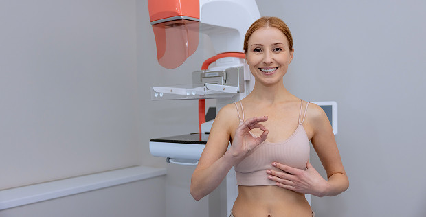 Ultrasound of mammary glands with implants