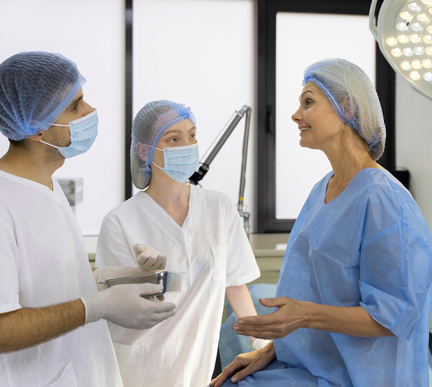 Интерьер сосудистой клиники с оборудованием для лечения и хирургии сосудов ног