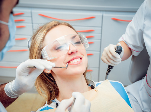 How is moderate caries treated?