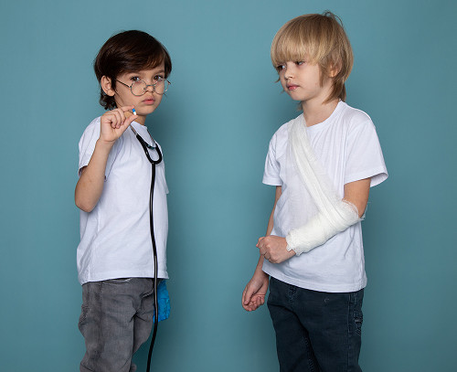 How is a radius fracture treated in a child?