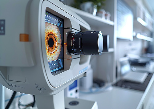 What does fluorescein angiography of the eye show?