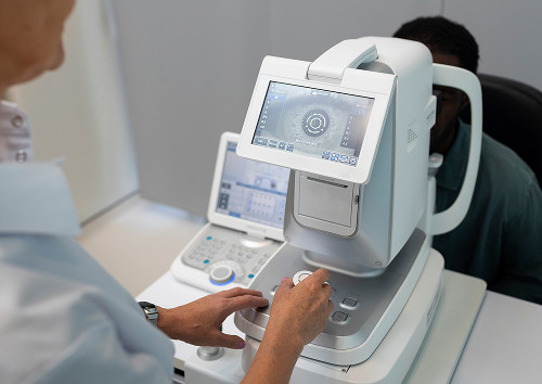 How is exophthalmometry performed at the K31 Clinic?