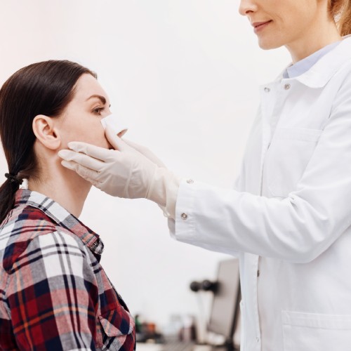 Examination by an otolaryngologist