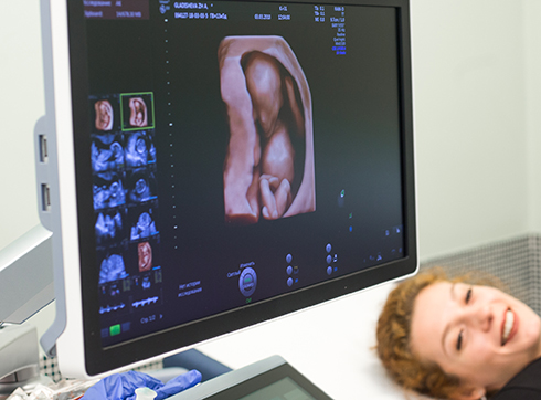 Examination of the liver on ultrasound